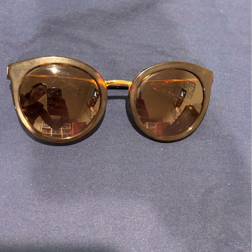 Dolce & Gabbana Gold and Brown Sunglasses